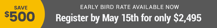 Register by May 15th for only $2,495